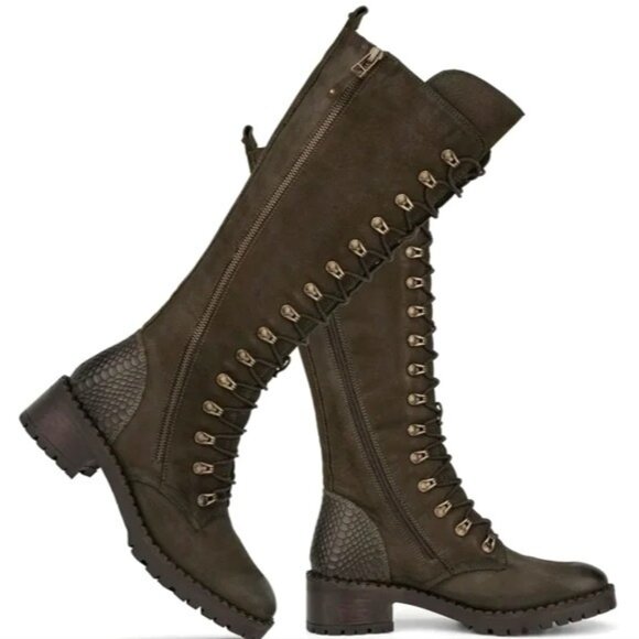 NEW Vintage Foundry Henrietta Knee High Boots Womens 9 Victorian Renaissance - Picture 1 of 11